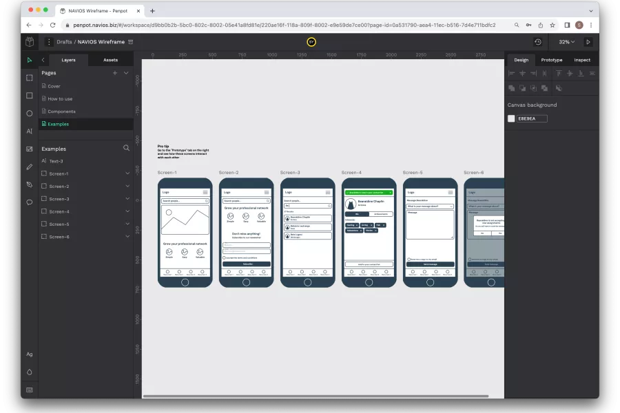Penpot View Examples Start