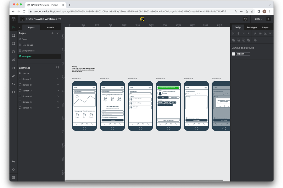 Penpot View Examples Start