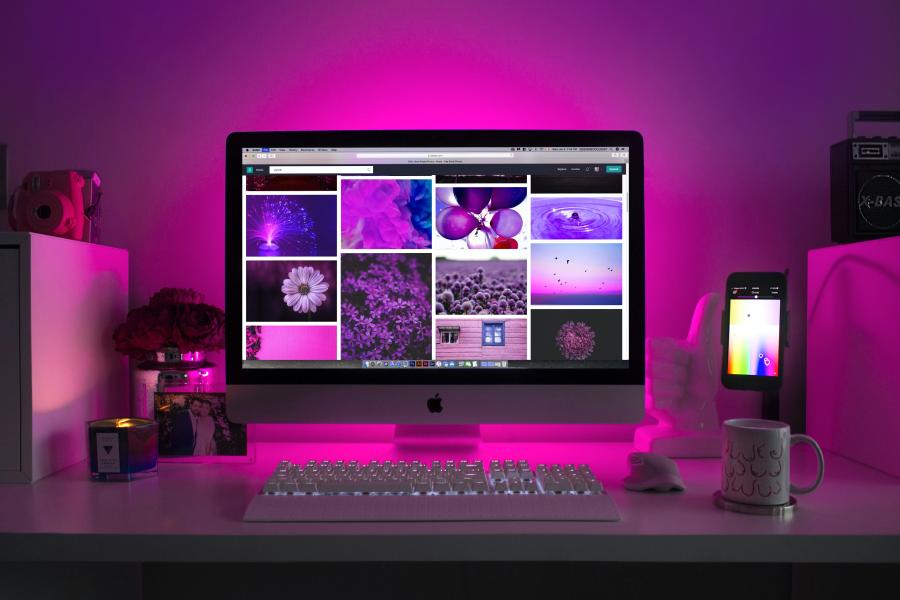 PC and Pink Light